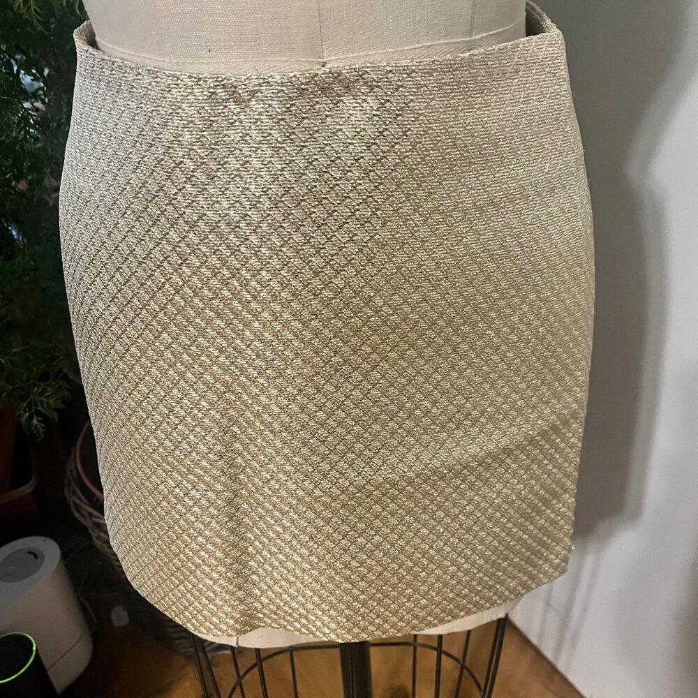 Ella Luna Metallic Gold Mini Skirt  Size XS